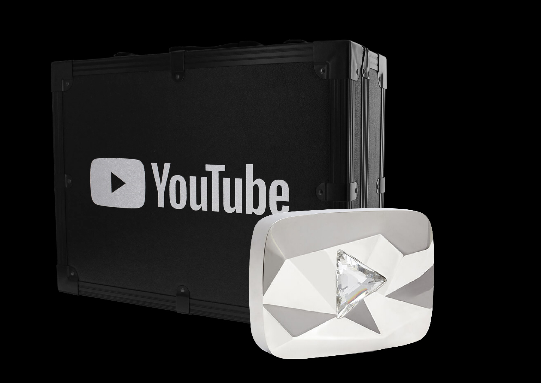 YouTube Diamond Creator Award Play Button with Custom case packaging